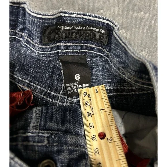 Y2K Boy’s Kid’s Size 6 Jeans Adjustable Waist Preowned Wide Leg - Picture 2 of 11